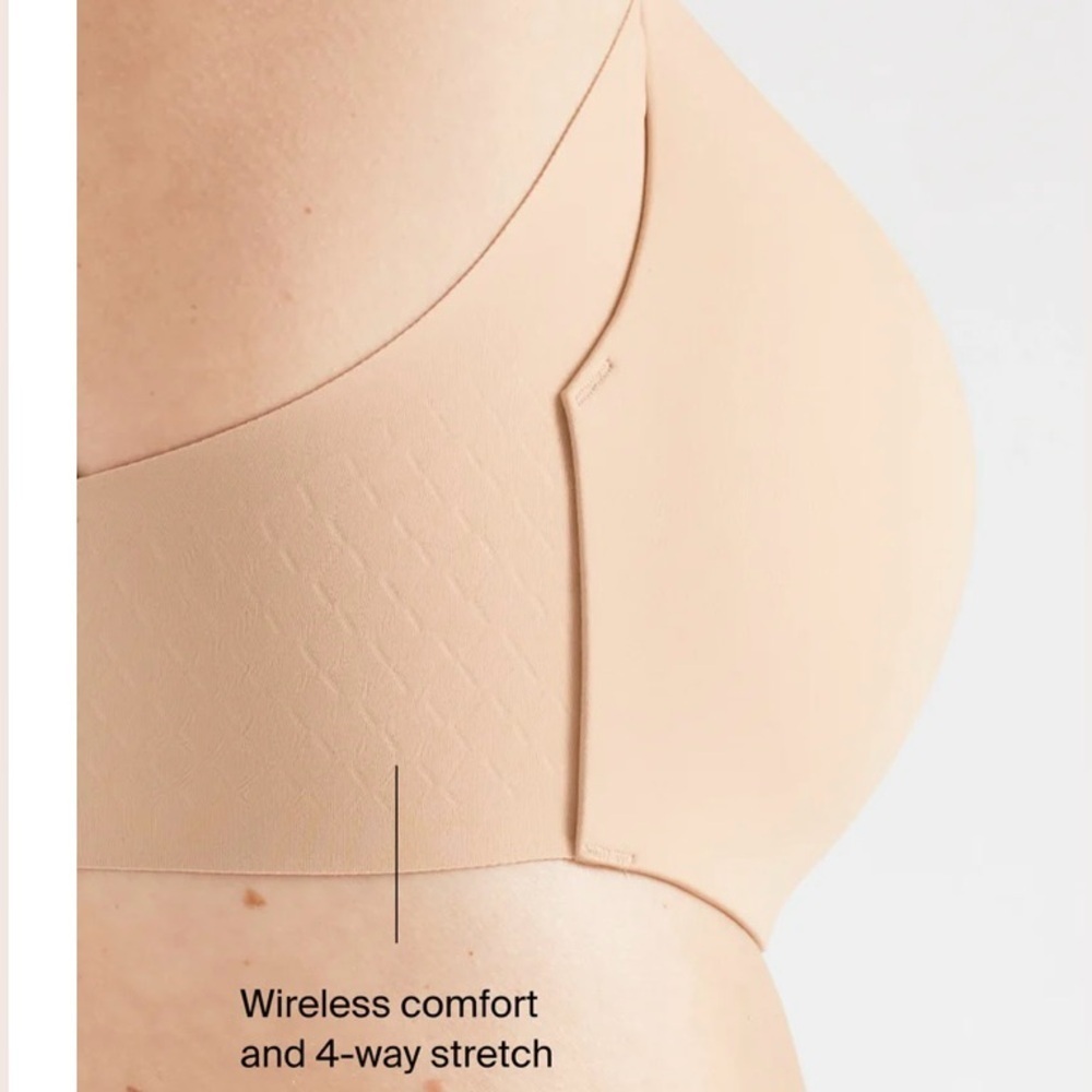New Knix Wingwomanbra contour wireless bra beige colour size 7+ (36DDD/E) - Picture 6 of 9